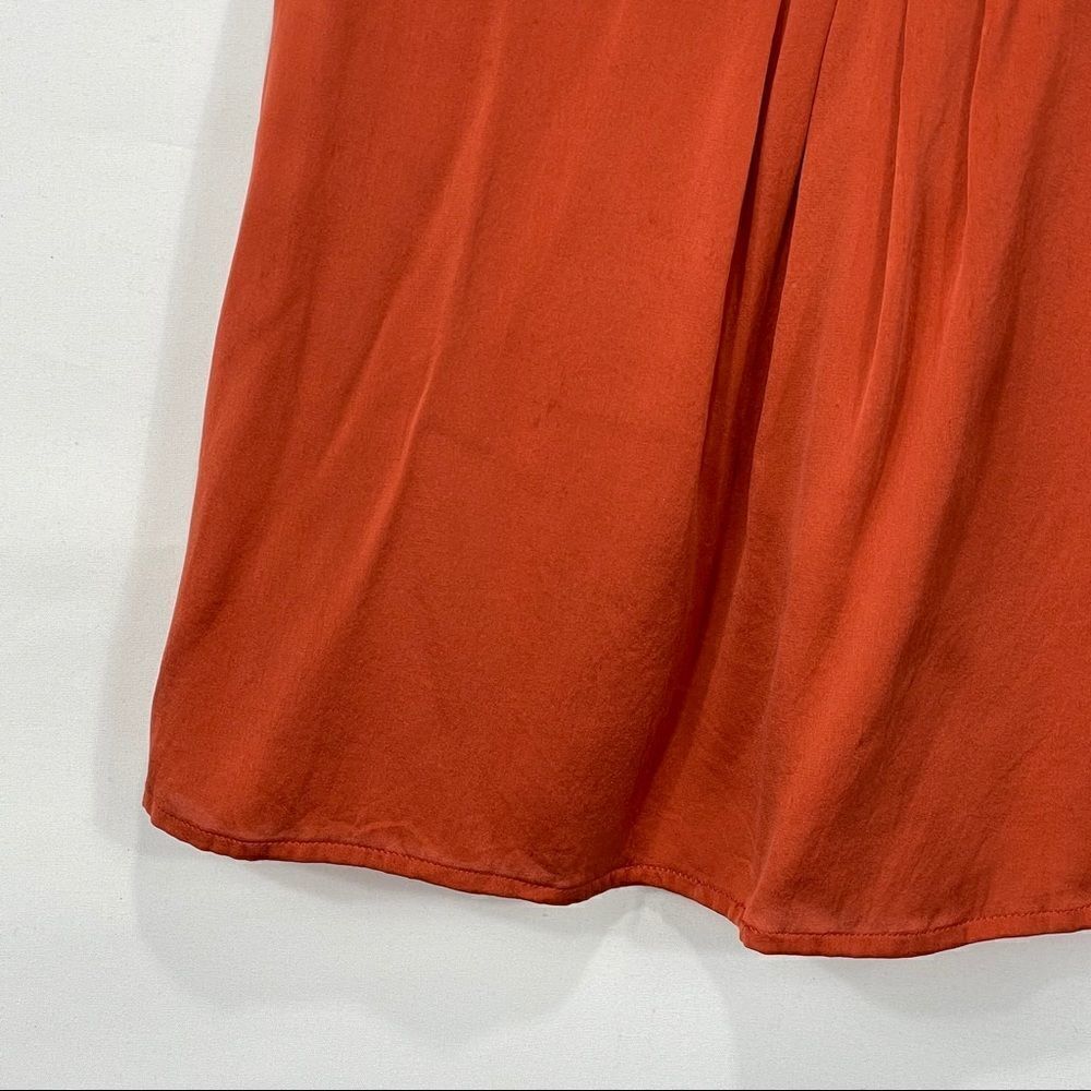 Ann Taylor Brunt Orange Knot Neckline Tank Top - Picture 9 of 11